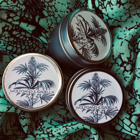CANNABIS SOY CANDLE TRAVEL TIN WOLFGANG & ISABELLA CANDLES - Picture 3 of 13